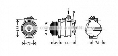 AVA QUALITY COOLING msk561 -  Компрессор, кондиционер